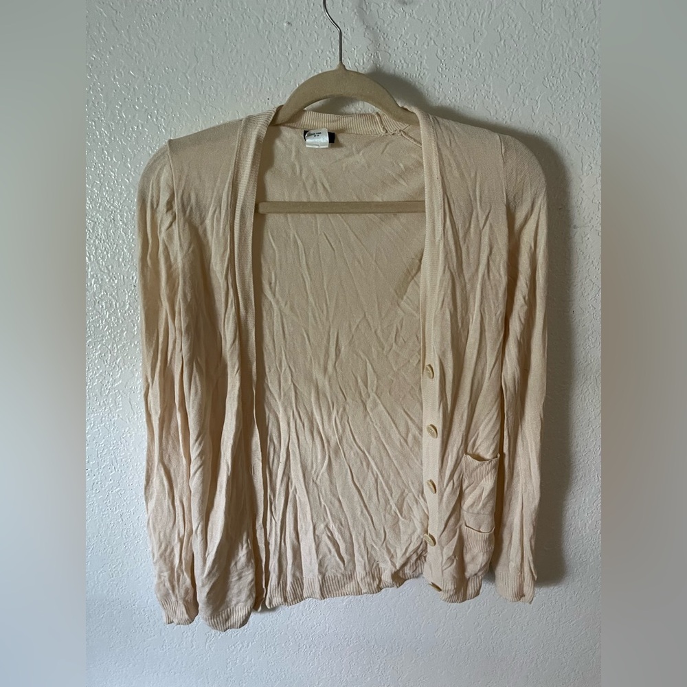 J. Crew Women's Cream Cardigan Sweater